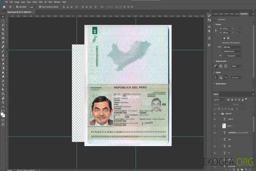 Passeport du Pérou template Passeport du Pérou template